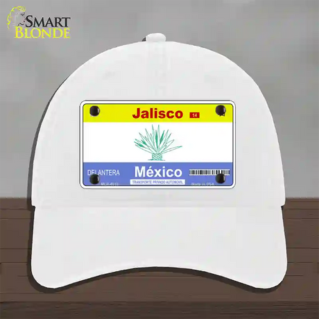 Jalisco Mexico Blank Novelty License Plate Hat Unconstructed Cotton / White