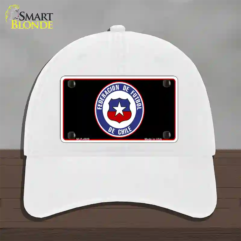 Federacion De Futbol De Chili Flag Novelty License Plate Hat Unconstructed Cotton / White