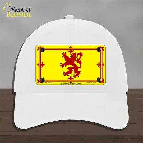 Scotland Lion Flag Novelty License Plate Hat Unconstructed Cotton / White