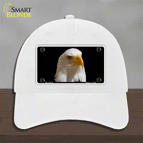 Eagle Novelty License Plate Hat Unconstructed Cotton / White