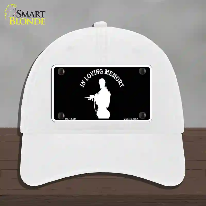 In Loving Memory Standing Novelty License Plate Hat Unconstructed Cotton / White