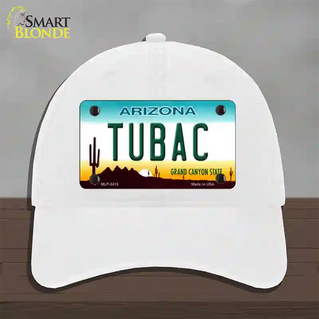 Tubac Arizona Novelty License Plate Hat Unconstructed Cotton / White