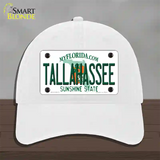 Tallahassee Florida Novelty License Plate Hat Unconstructed Cotton / White