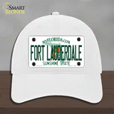 Fort Lauderdale Florida Novelty License Plate Hat Unconstructed Cotton / White