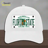 Florida State Univ Novelty License Plate Hat Unconstructed Cotton / White