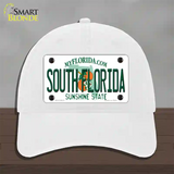 South Florida Novelty License Plate Hat Unconstructed Cotton / White