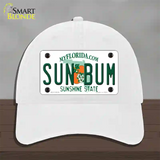 Sun Bum Florida Novelty License Plate Hat Unconstructed Cotton / White