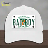 Bad Boy Florida Novelty License Plate Hat Unconstructed Cotton / White