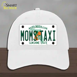 Moms Taxi Florida Novelty License Plate Hat Unconstructed Cotton / White