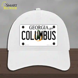 Columbus Georgia Novelty License Plate Hat Unconstructed Cotton / White