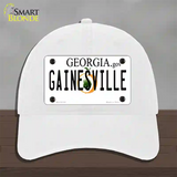 Gainesville Georgia Novelty License Plate Hat Unconstructed Cotton / White