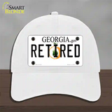 Retired Georgia Novelty License Plate Hat Unconstructed Cotton / White