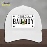 Bad Boy Georgia Novelty License Plate Hat Unconstructed Cotton / White