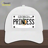 Princess Georgia Novelty License Plate Hat Unconstructed Cotton / White