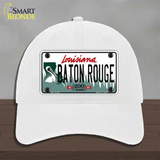 Baton Rouge Louisiana Novelty License Plate Hat Unconstructed Cotton / White