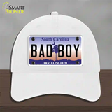 Bad Boy South Carolina Novelty License Plate Hat Unconstructed Cotton / White