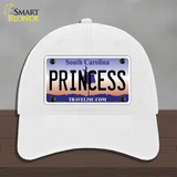 Princess South Carolina Novelty License Plate Hat Unconstructed Cotton / White