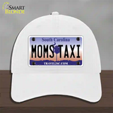 Moms Taxi South Carolina Novelty License Plate Hat Unconstructed Cotton / White