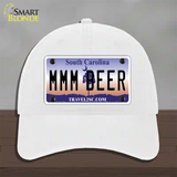 MMM Beer South Carolina Novelty License Plate Hat Unconstructed Cotton / White