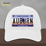 Auburn South Carolina Novelty License Plate Hat Unconstructed Cotton / White