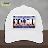 Rock Hill South Carolina Novelty License Plate Hat Unconstructed Cotton / White