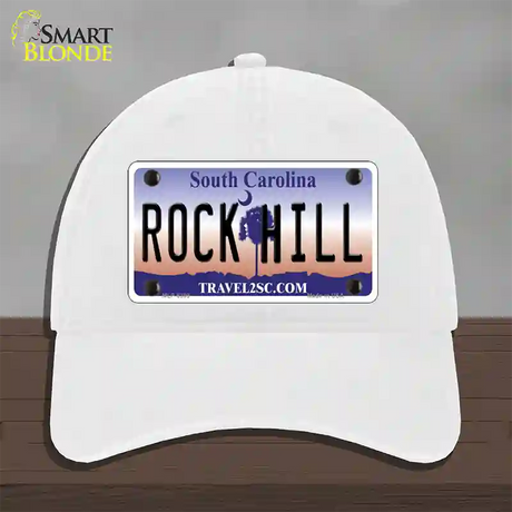 Rock Hill South Carolina Novelty License Plate Hat Unconstructed Cotton / White