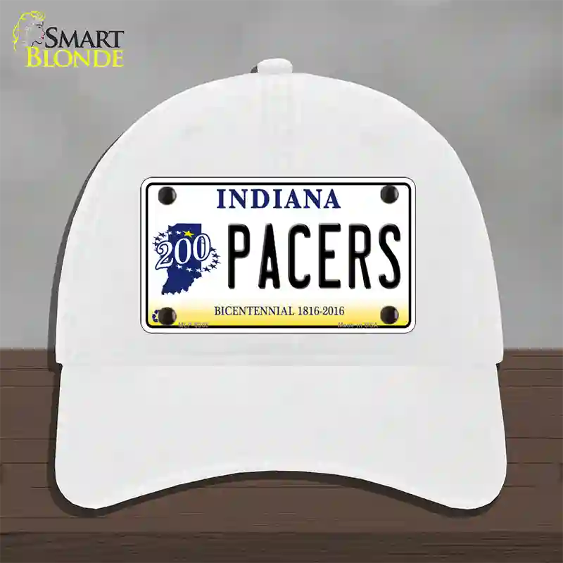 Pacers Indiana Novelty License Plate Hat Unconstructed Cotton / White