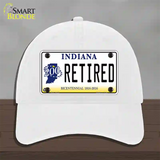 Retired Indiana Novelty License Plate Hat Unconstructed Cotton / White