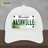 Nashville Tennessee Novelty License Plate Hat Unconstructed Cotton / White