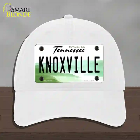 Knoxville Tennessee Novelty License Plate Hat Unconstructed Cotton / White