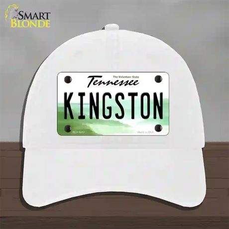 Kingston Tennessee Novelty License Plate Hat Unconstructed Cotton / White