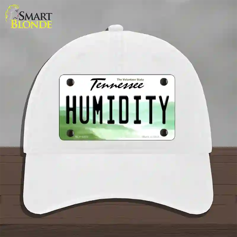 Humidity Tennessee Novelty License Plate Hat Unconstructed Cotton / White