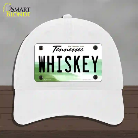 Whiskey Tennessee Novelty License Plate Hat Unconstructed Cotton / White