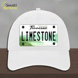 Limestone Tennessee Novelty License Plate Hat Unconstructed Cotton / White