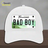 Bad Boy Tennessee Novelty License Plate Hat Unconstructed Cotton / White