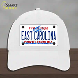 East Carolina North Carolina Novelty License Plate Hat Unconstructed Cotton / White