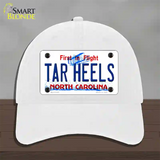 Tar Heels North Carolina Novelty License Plate Hat Unconstructed Cotton / White