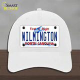 Wilmington North Carolina Novelty License Plate Hat Unconstructed Cotton / White