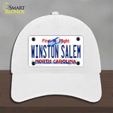 Winston Salem North Carolina Novelty License Plate Hat Unconstructed Cotton / White