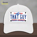 That Guy North Carolina Novelty License Plate Hat Unconstructed Cotton / White