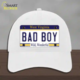 Bad Boy West Virginia Novelty License Plate Hat Unconstructed Cotton / White