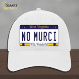 No Murci West Virginia Novelty License Plate Hat Unconstructed Cotton / White