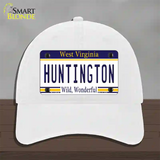 Huntington West Virginia Novelty License Plate Hat Unconstructed Cotton / White