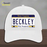 Beckley West Virginia Novelty License Plate Hat Unconstructed Cotton / White