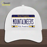 Mountaineers West Virginia Novelty License Plate Hat Unconstructed Cotton / White