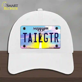 Tailgtr Mississippi Novelty License Plate Hat Unconstructed Cotton / White