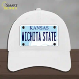 Wichita State Kansas Novelty License Plate Hat Unconstructed Cotton / White