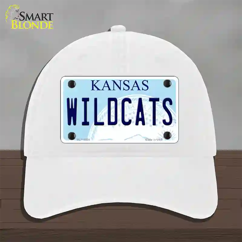 Wildcats Kansas Novelty License Plate Hat Unconstructed Cotton / White