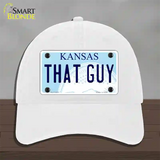 That Guy Kansas Novelty License Plate Hat Unconstructed Cotton / White