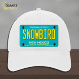 Snowbird New Mexico Novelty License Plate Hat Unconstructed Cotton / White